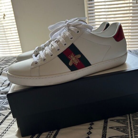 Authentic Women’s Gucci Ace Sneaker with Bee Size 9 - Picture 7 of 11
